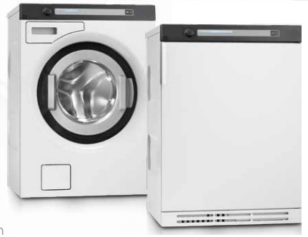 semi professionele wasmachine en droger 6 kg van goud laundry solutions luchtafvoer condens of warmtepomp